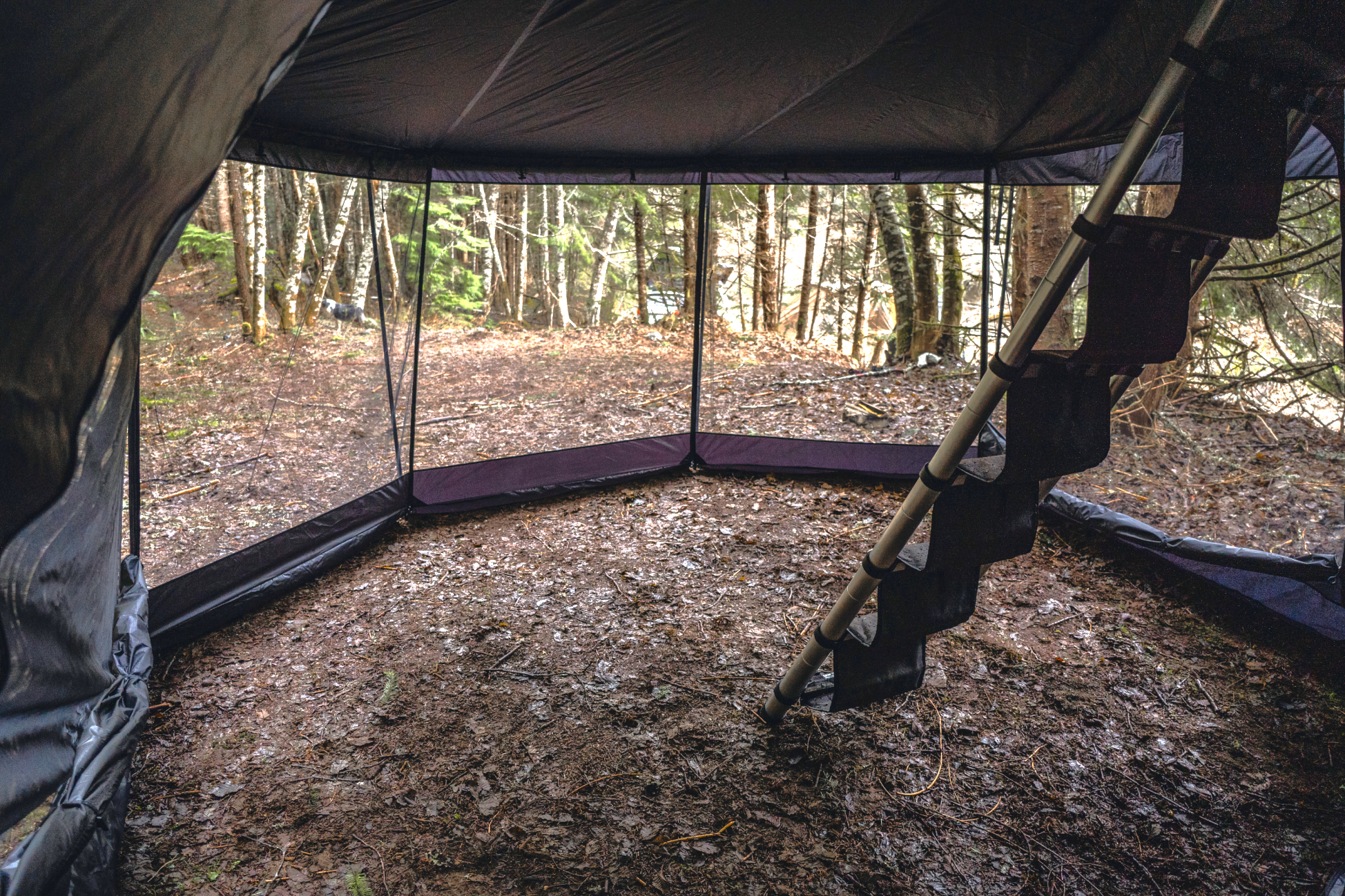 Inside view of the Awning Mesh Screen and give the unique openness.